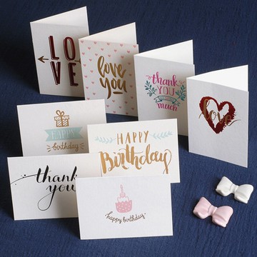 伊和諾燙金經典迷你卡片祝福賀卡生日卡情人卡感謝卡20款盒裝卡B