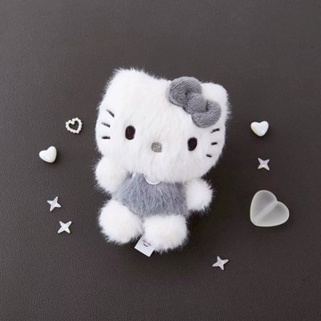 SANRIO 三麗鷗 灰色系 毛茸茸 吊飾 共八款 韓國限定