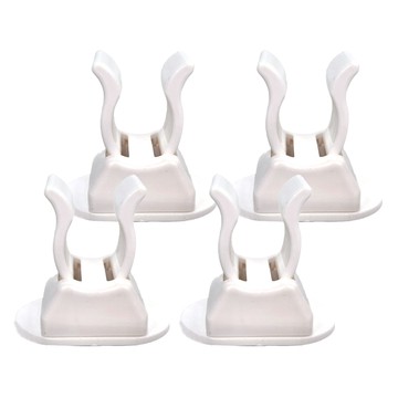 棒狀物簡便夾掛具  白色  4個