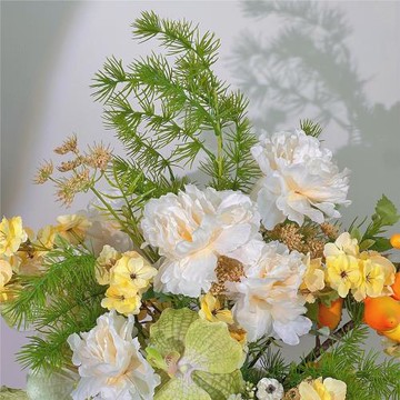 高檔仿真花大氣玄關婚禮現代輕奢別墅裝飾洛神女神垂墜感楓葉花束