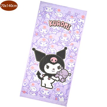 三麗鷗酷洛米浴巾卡通大浴巾抱玩偶款70x140cm 674619(生日禮物 聖誕節)【卡通小物】