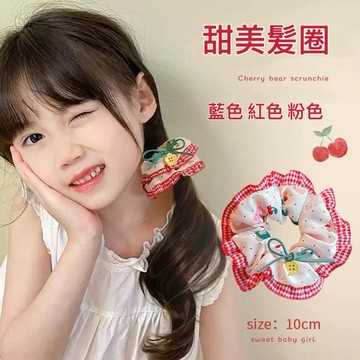 台灣出貨 新款花朵甜美髪圈 高彈力 不傷髪 大腸髪圈 兒童髪圈