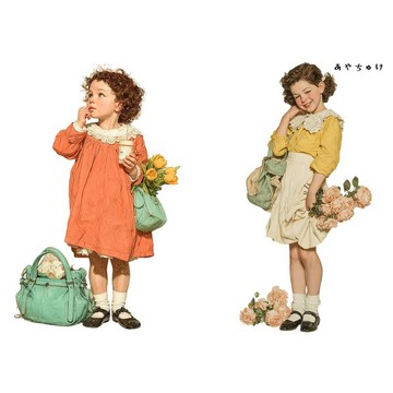 【4 月新品 1】08-121-0044 人物貼紙 春季復古