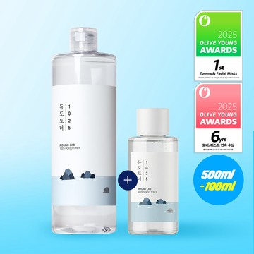 ROUND LAB 1025 Dokdo Toner Jumbo Size 500ml (Free Gift: Toner 100ml)
