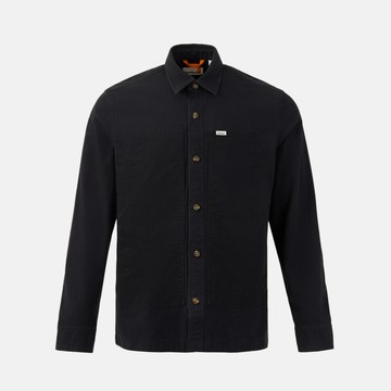 Timberland 男款黑色寬版工裝襯衫外套｜A6MMY001