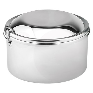 ZEBRA THAILAND 斑馬牌 圓型雙層便當 14cm SUS 304不鏽鋼  銀色  1個