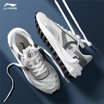 李寧休閑鞋男鞋秋季新款復古低幫網鞋防滑冬季耐磨保暖運動鞋男士