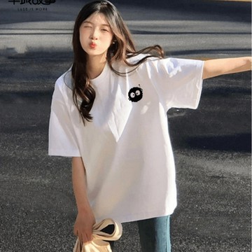 拯救選擇困難！ 短袖 短袖上衣 卡通印花 日系上衣 oversize t恤 純棉上衣 女 t恤短袖 韓國短袖 ins風