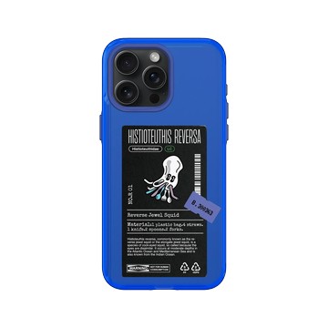 iPhone 15 Pro Max Clear 激光藍 - Marine Debris - 塑膠袋逆帆魷