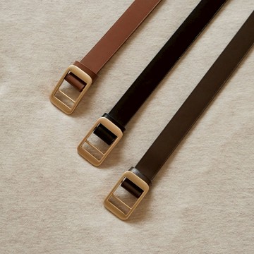 【Our Studio】日常質感簡約無孔皮帶 黑色 深咖色 棕色(現貨)