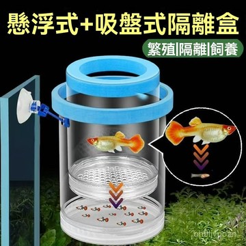 🏆免運+臺灣倉出貨🏆孵化盒孔雀魚魚缸繁殖盒隔離盒孵化産卵器懸浮式小型魚苗魚卵産房