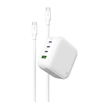 ONPRO UC-G1 100W GaN 氮化鎵4孔PD快充充電器【送100W傳輸線-冰雪白】