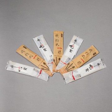 一次性筷子竹筷四件套勺牙簽紙巾外賣打包餐具四合一套裝竹筷商用