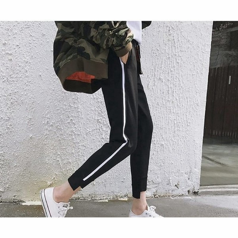 ジャージ レディース 下 ライン パンツ ズボン 9分丈 ストレッチ ジャージパンツ 通販 Lineポイント最大0 5 Get Lineショッピング