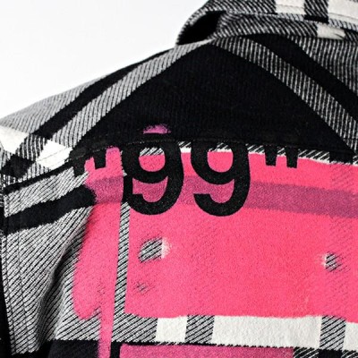 Off-White オフホワイト STENCIL FLANNEL SHIRT ステンシル ...