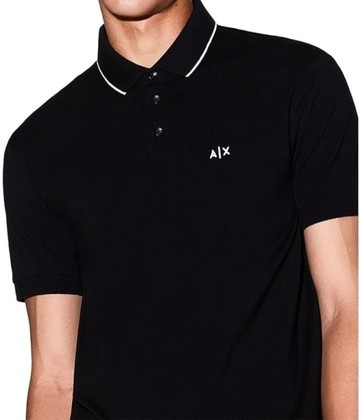 Armani Exchange A/X 男棉質合身POLO 衫(深藍色)