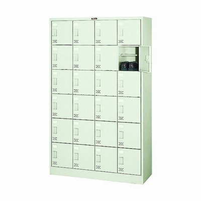 ※法人専用品※トラスコ(TRUSCO) シューズケース２４人用１０５０Ｘ３８０ＸＨ１７００棚付 390 x 1065 x 1705 mm SC24W