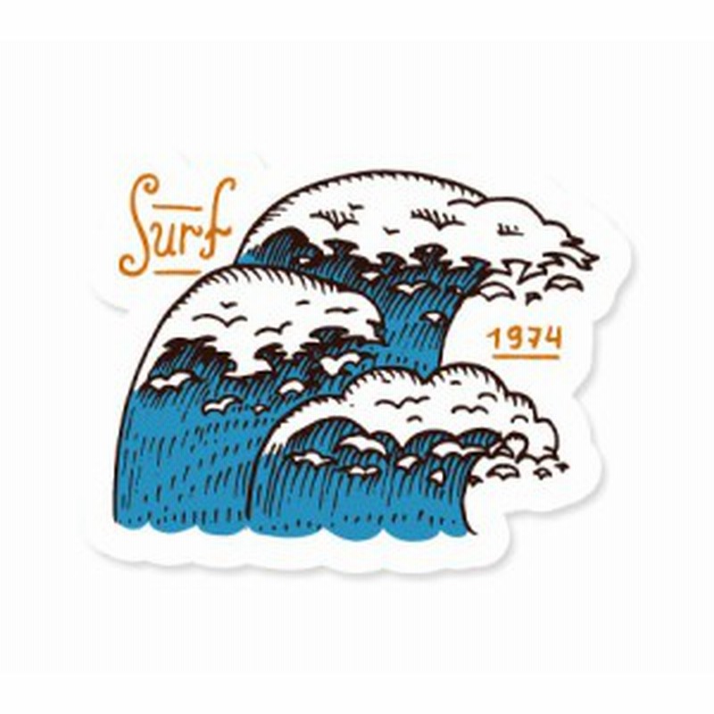 ステッカー サーフィン アメリカン 車 アウトドア スーツケース おしゃれ かっこいい レトロ ビンテージ バイク 海 Surfs Up Decal 波 Su 通販 Lineポイント最大5 0 Get Lineショッピング