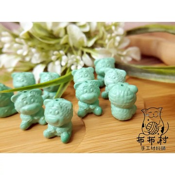 N9蒙松石熊仔 串珠 散珠 穿搭手鍊配件 文藝飾品配件 文玩小物