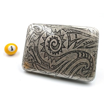 正品附發票 雙槍菸盒 *烙印圖騰* 銅合金刷舊 (8MM可放16支) ✦球球玉米斗✦