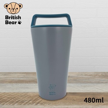 英國熊 鑽提把304不鏽鋼內膽保溫杯480ml P-B038