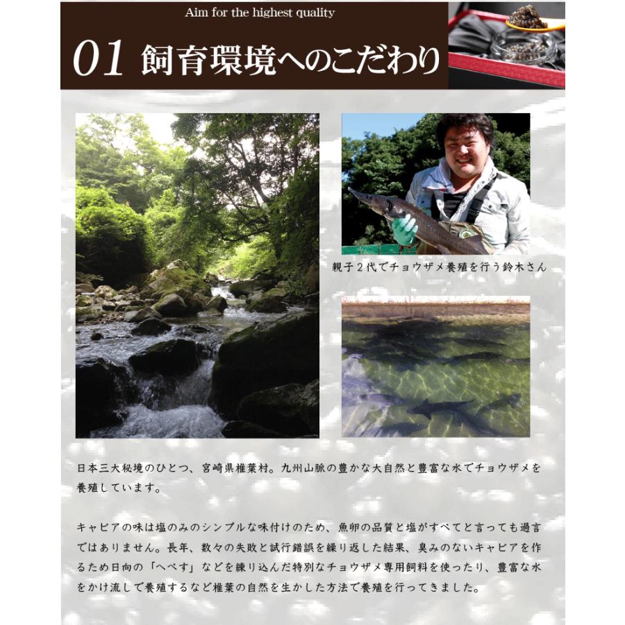 宮崎県産 キャビア　宮崎 椎葉平家キャビア 化粧箱入り 10g 低塩分 完熟チョウザメ魚卵使用 国産キャビア