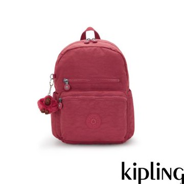 Kipling 復古紅雙前袋後背包-JUDY M