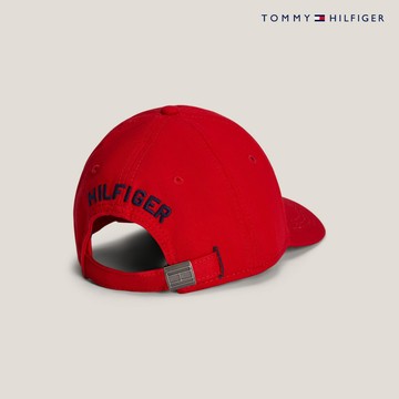 【Tommy Hilfiger】Ardin 棉質斜紋棒球帽_紅色