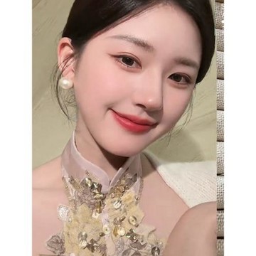 趙露思同款仿珍珠耳釘銀針女2026新款小眾輕奢高級感耳環氣質耳飾