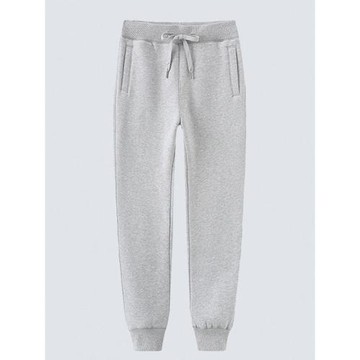 2024新款灰色運動褲女春秋薄款寬松束腳哈倫褲休閑純棉加絨衛褲冬