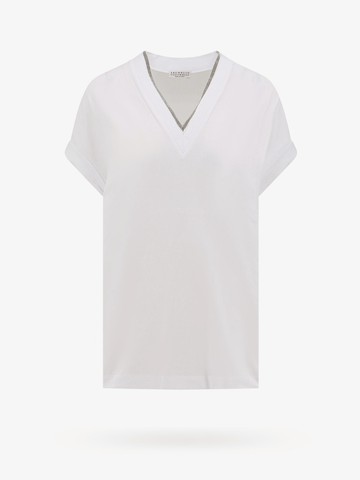 Stretch cotton top - BRUNELLO CUCINELLI - gender_Woman