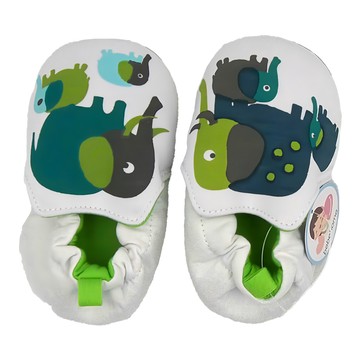 Bebehome 手工防滑嬰兒學步鞋  可愛大象  14cm