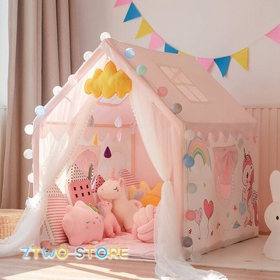 知育 子供用テント 子ども テントキッズテント ピンク 女の子 ライト