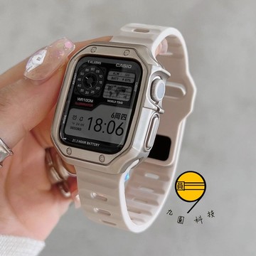 閃電扣 硅膠錶帶 適用於 Apple Watch 11 10 9 8 SE 7 6 5 4 防水錶帶 42mm 46mm
