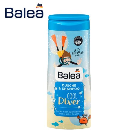 德國 Balea 潛水員洗髮沐浴二合一 300ml 洗髮精 沐浴乳 兒童用 兒童洗髮精 兒童沐浴乳 洗頭 沐浴露【B064265】