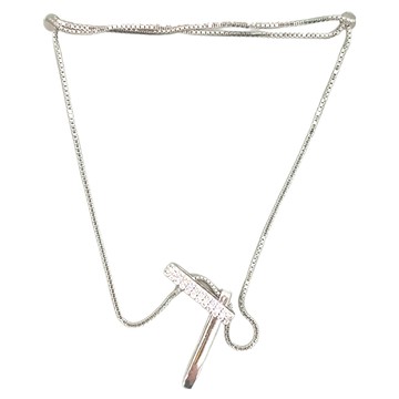 MARIGOLD 美爾朵 命運交錯長方項鍊  Silver  40cm+5cm延長鍊