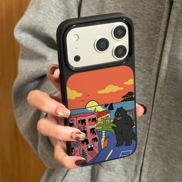 哥斯拉適用蘋果17pro手機殼iPhone16promax美式15pro個性14女13新