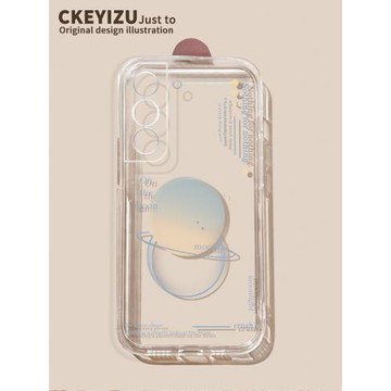 適用于三星s23手機殼s22Ultra簡約星球s22plus春夏s21fe直邊透明s20超薄防摔s10+軟硅膠s10e全包Galaxy男女5G