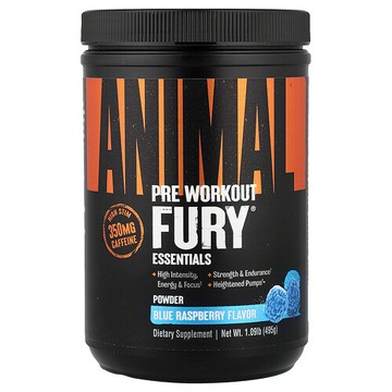 Animal, Fury®，必需鍛鍊前配方，藍樹莓味，1.09 磅（495 克）