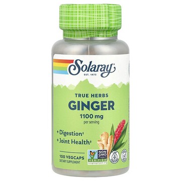 Solaray, 真實草本，姜，100 粒素食膠囊（每粒膠囊 550 毫克）