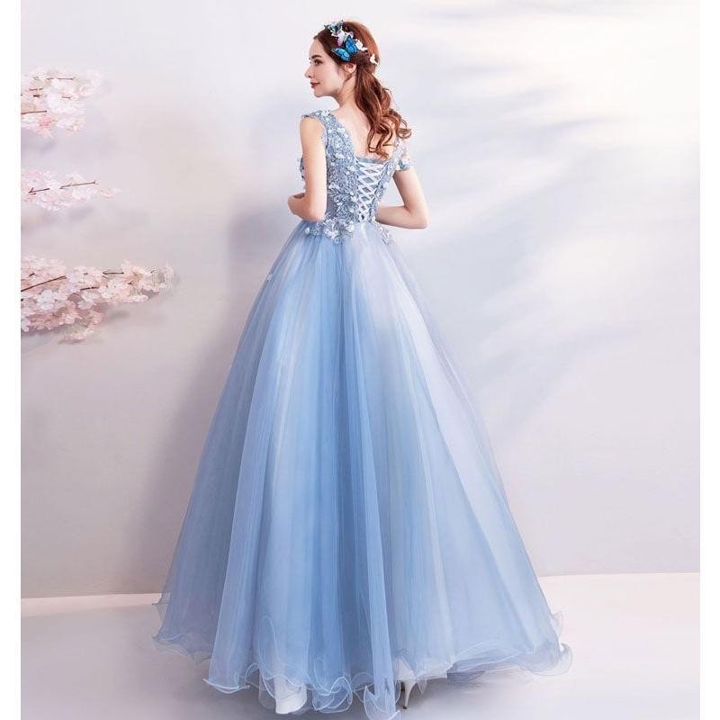 ⭐️水色イブニングドレス2645 水色イブニングドレス2645