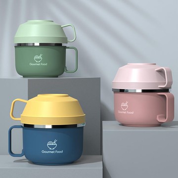 304不銹鋼帶飯餐盒便當1人上班族套裝兒童飯缸保溫飯盒分隔型學生