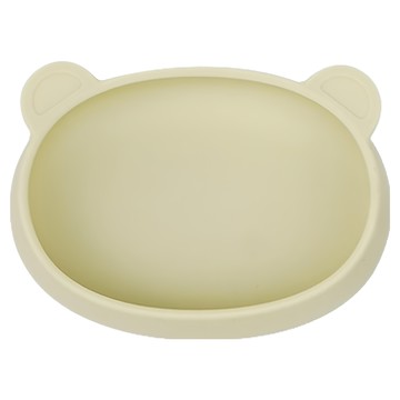 MODU'I BLUEMAMA 小熊造型矽膠點心盤 320毫升 兒童餐具  淺綠色  1個