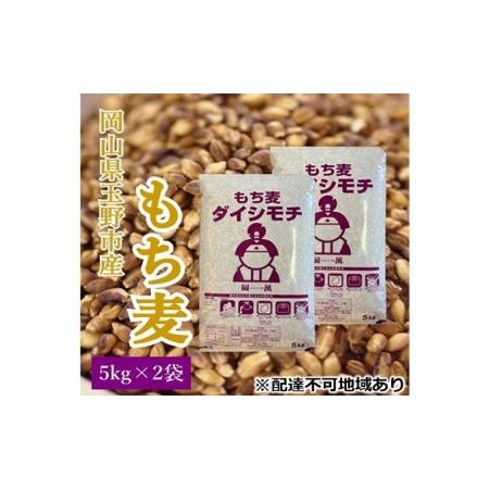 ふるさと納税 岡山県玉野市産 もち麦 ダイシモチ 10kg (5kg×2袋) 岡山県玉野市