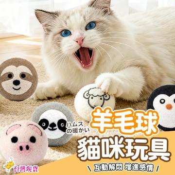 【12H發貨 滿額免運】實心貓玩具羊毛球 貓玩具羊毛球 貓玩具 貓咪羊毛球 天然羊毛 磨牙球 磨牙玩具 逗貓玩具 貓玩具