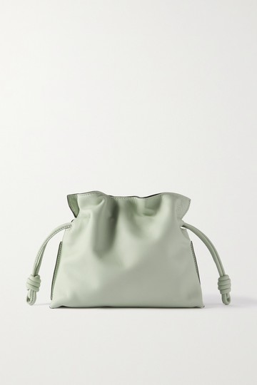 Loewe - Flamenco Mini Leather Clutch - Light blue - one size