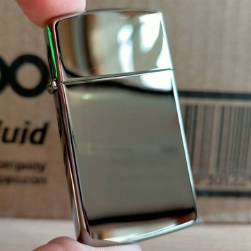 【現貨附發票】美國 Zippo 打火機 正品  Slim袖珍版機身  鍍鉻鏡面 (拋光型號1610)