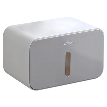 ecoco 意可可 簡約防水免打孔無痕壁掛式衛生紙架  灰色  1個