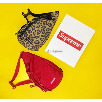 【逢甲 FUZZY】Supreme 20FW Sling Bag Red Leopard 紅 豹紋 側背包