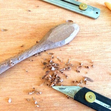 手作材料組「木製湯匙」削木製成的專屬湯匙